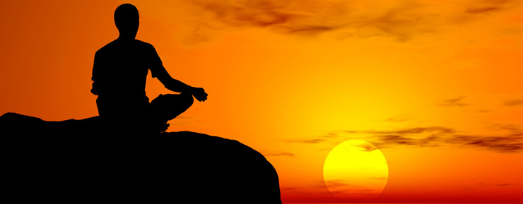 Focusing on the Breath. Image from www.anandamarga.org