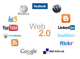 Web 2.0 tools: Facebook, wikipedia, blogging, linkedIn, twitter, flikr, del.icio.us, googlePlus, rss, slideshare, youtube, hi5