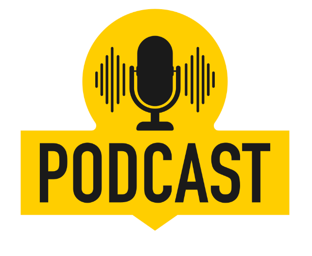 a podcast image with speakers