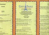Le Chefs de France Menu