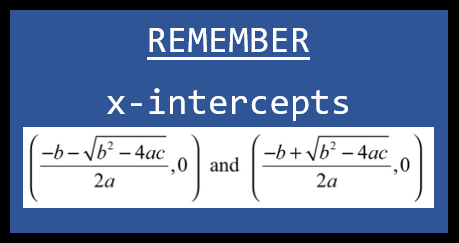 x-intercepts
